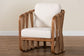bali & pari Westham Bohemian Natural Rattan and Seagrass Arm Chair