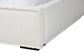 Baxton Studio Laverick Modern Cream Boucle Queen Platform Bed with Border Piping