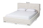 Baxton Studio Laverick Modern Cream Boucle Queen Platform Bed with Border Piping