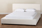 Baxton Studio Bardia Modern Cream Boucle Queen Platform Bed with Wide Railing