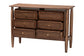 Baxton Studio Alyssa Japandi Walnut Brown Wood 6-Drawer Dresser