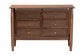 Baxton Studio Alyssa Japandi Walnut Brown Wood 6-Drawer Dresser