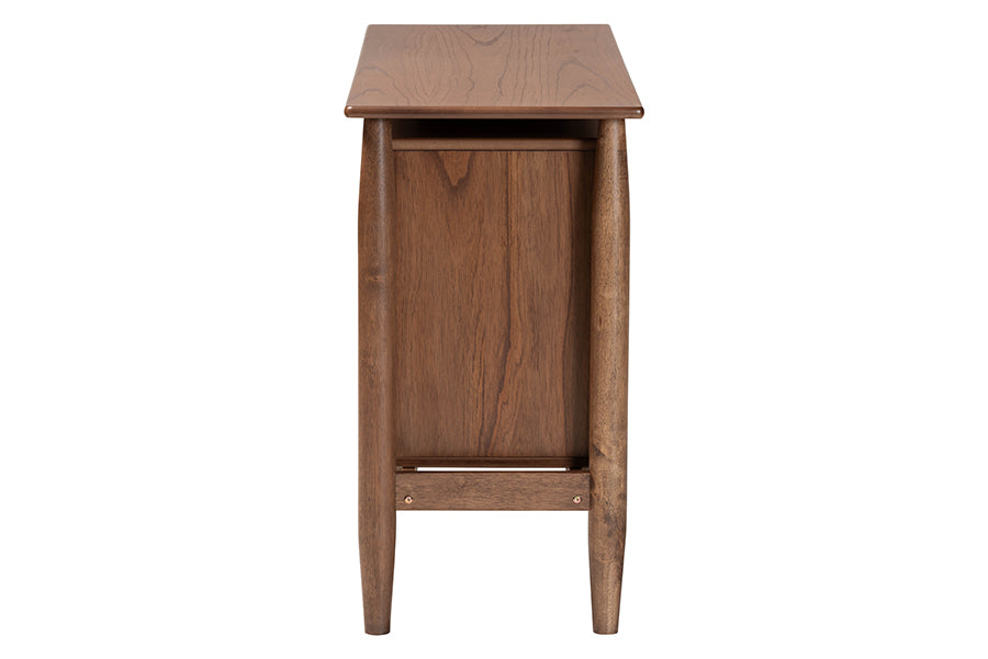 Baxton Studio Alyssa Japandi Walnut Brown Wood 6-Drawer Dresser
