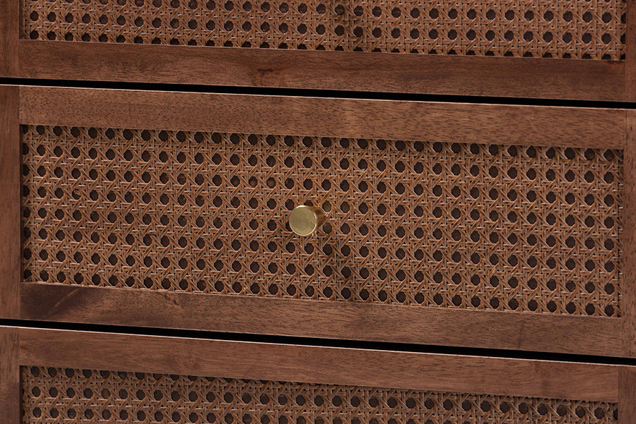 Baxton Studio Alyssa Japandi Walnut Brown Wood 6-Drawer Dresser