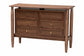 Baxton Studio Alyssa Japandi Walnut Brown Wood Queen Size 4-Piece Bedroom Set