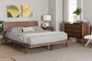 Baxton Studio Alyssa Japandi Walnut Brown Wood King Size 3-Piece Bedroom Set