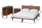 Baxton Studio Alyssa Japandi Walnut Brown Wood King Size 3-Piece Bedroom Set
