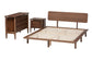 Baxton Studio Alyssa Japandi Walnut Brown Wood King Size 3-Piece Bedroom Set