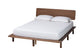 Baxton Studio Alyssa Japandi Walnut Brown Wood King Size 3-Piece Bedroom Set