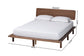 Baxton Studio Alyssa Japandi Walnut Brown Wood King Size Platform Bed