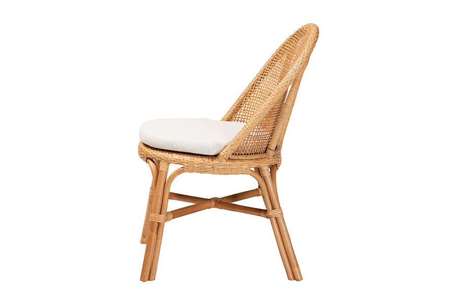 bali & pari Daniela Bohemian Light Honey Rattan Dining Chair