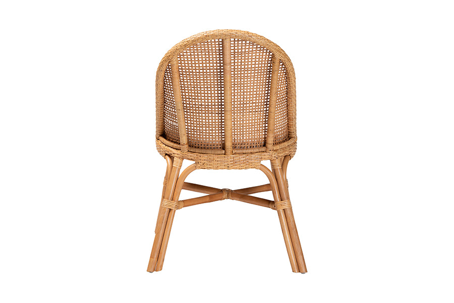 bali & pari Daniela Bohemian Light Honey Rattan Dining Chair