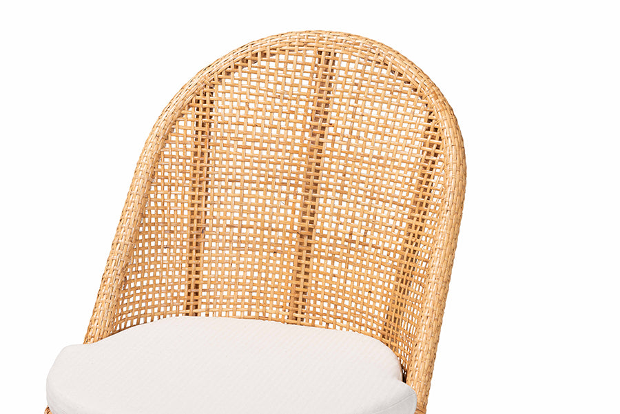 bali & pari Daniela Bohemian Light Honey Rattan Dining Chair