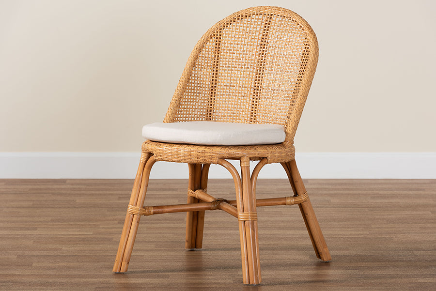 bali & pari Daniela Bohemian Light Honey Rattan Dining Chair