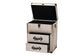 Baxton Studio Agatha Vintage Coffee Canvas 2-Drawer Storage Trunk