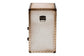 Baxton Studio Agatha Vintage Coffee Canvas 2-Drawer Storage Trunk