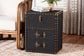 Baxton Studio Agatha Vintage Black Canvas 2-Drawer Storage Trunk