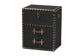 Baxton Studio Agatha Vintage Black Canvas 2-Drawer Storage Trunk