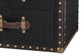Baxton Studio Agatha Vintage Black Canvas 2-Drawer Storage Trunk