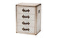 Baxton Studio Jaelyn Vintage Coffee Canvas 4-Drawer End Table