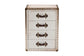 Baxton Studio Jaelyn Vintage Coffee Canvas 4-Drawer End Table