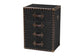 Baxton Studio Jaelyn Vintage Black Canvas 4-Drawer End Table