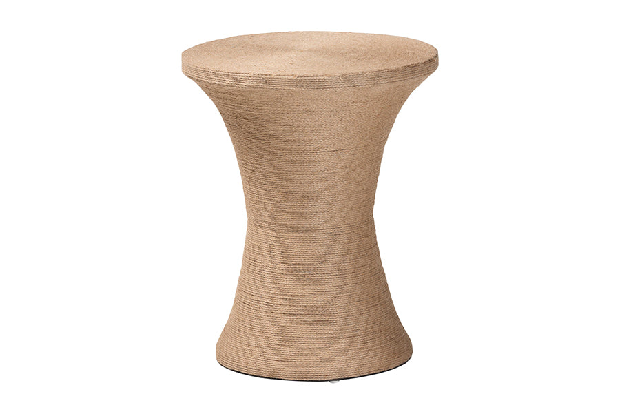 bali & pari Cady Japandi Natural Jute Side Table