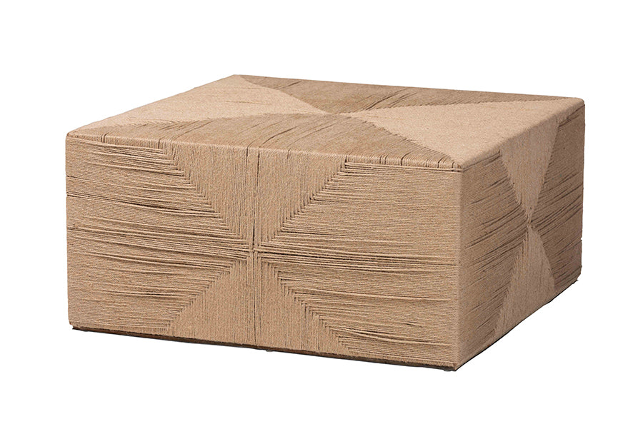 bali & pari Nakita Japandi Natural Jute Coffee Table
