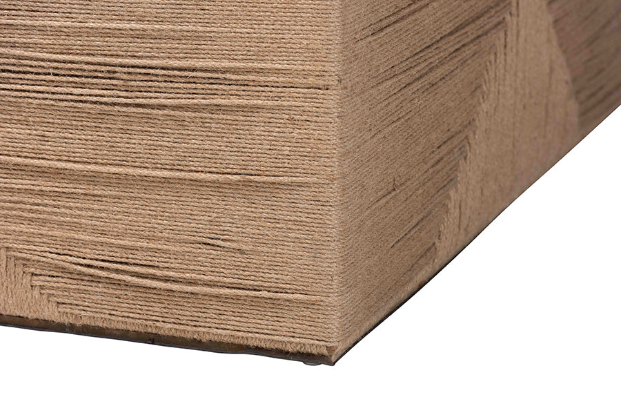 bali & pari Nakita Japandi Natural Jute Coffee Table