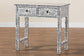 bali & pari Diata Coastal Black and White Mother of Pearl Capiz Shell 2-Drawer Console Table