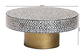bali & pari Idra Coastal Black and White Mother of Pearl Capiz Shell Coffee Table