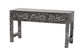 bali & pari Elara Coastal Black and White Mother of Pearl Capiz Shell 3-Drawer Console Table