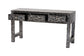 bali & pari Elara Coastal Black and White Mother of Pearl Capiz Shell 3-Drawer Console Table