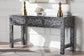 bali & pari Elara Coastal Black and White Mother of Pearl Capiz Shell 3-Drawer Console Table