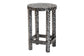 bali & pari Elara Coastal Black and White Mother of Pearl Capiz Shell End Table
