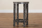 bali & pari Elara Coastal Black and White Mother of Pearl Capiz Shell End Table