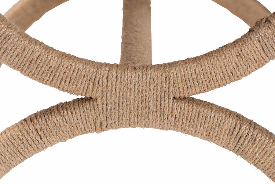 bali & pari Maliyah Japandi Natural Jute Ottoman