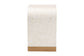 bali & pari Carlyn Coastal Beige and White Mother of Pearl Capiz Shell 3-Piece Accent Table Set
