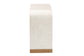bali & pari Carlyn Coastal Beige and White Mother of Pearl Capiz Shell Console Table