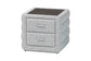 Baxton Studio Cadmus Modern Light Grey Channel-Tufted Fabric 2-Drawer Nightstand