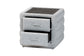 Baxton Studio Cadmus Modern Light Grey Channel-Tufted Fabric 2-Drawer Nightstand