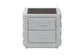 Baxton Studio Cadmus Modern Light Grey Channel-Tufted Fabric 2-Drawer Nightstand