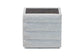 Baxton Studio Cadmus Modern Light Grey Channel-Tufted Fabric 2-Drawer Nightstand