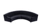 140" Black Velvet Curved Sofa FredCo