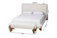 Baxton Studio Vinicio Mid-Century Modern Cream Boucle Queen Size 2-Piece Bedroom Set