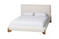 Baxton Studio Vinicio Mid-Century Modern Cream Boucle King 2-Piece Bedroom Set