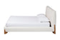 Baxton Studio Vinicio Mid-Century Modern Cream Boucle Queen Platform Bed