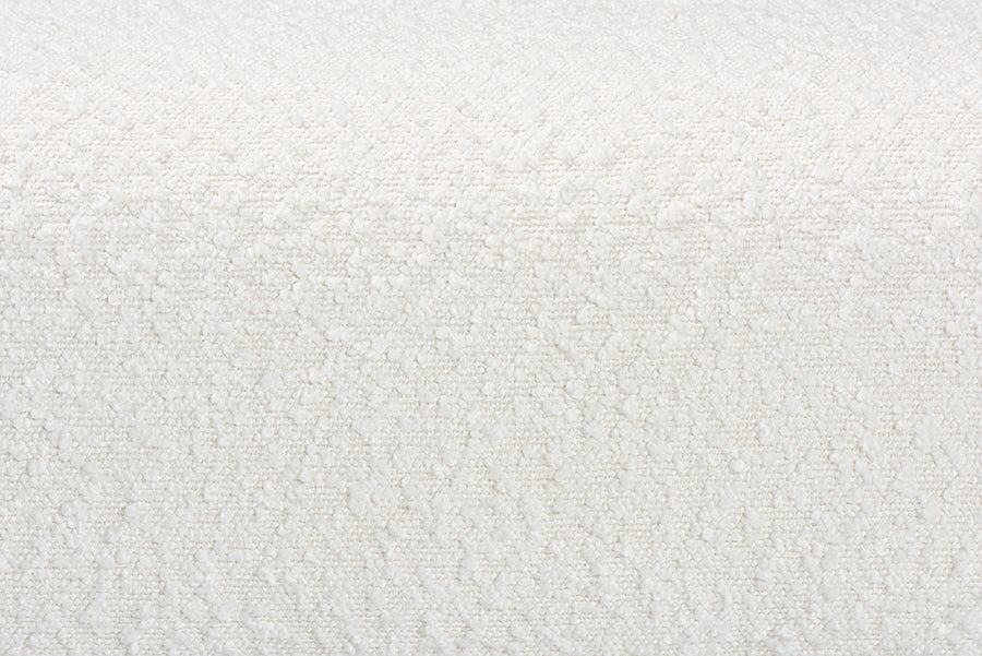 Baxton Studio Vinicio Mid-Century Modern Cream Boucle Accent Bench