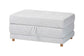 Baxton Studio Sabriel Modern Light Grey Fabric Convertible Sleeper Ottoman