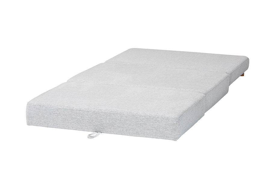 Baxton Studio Sabriel Modern Light Grey Fabric Convertible Sleeper Ottoman